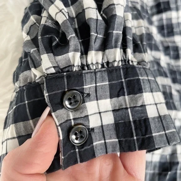 GANNI Houndstooth Black & White Cute Checkered Dress - Picture 9 of 16